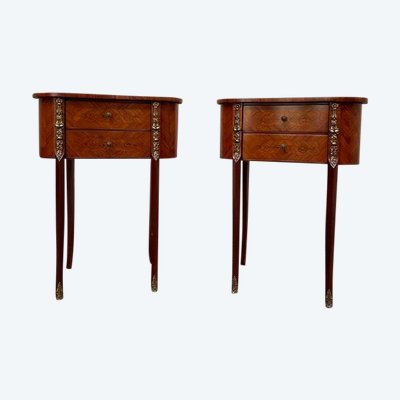 Paire de tables de chevet style Louis XV -Transition