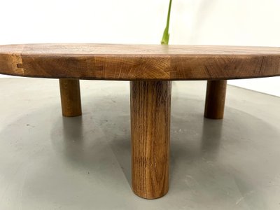 Table basse moderniste circulaire en chêne