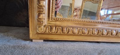Miroir XIX à fronton 163 x 84/91
