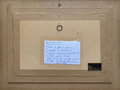 Tableau HSPanneau "Coin de jardin" par Ludovic REGNIER (1851-1930) élève Pils