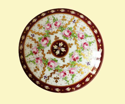 Boîte à Bijoux Bonbonnière Porcelaine Limoges  Peinte à La Main  Signée M Carpezat Roses Fleurs