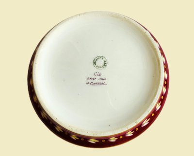 Boîte à Bijoux Bonbonnière Porcelaine Limoges  Peinte à La Main  Signée M Carpezat Roses Fleurs