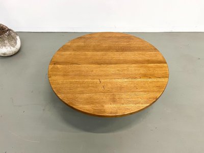 Table basse circulaire en chêne massif