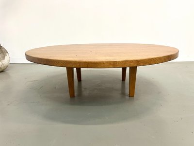 Table basse circulaire en chêne massif