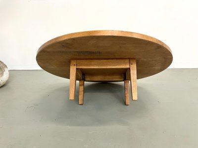 Table basse circulaire en chêne massif