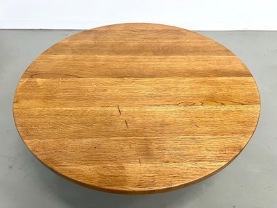 Table basse circulaire en chêne massif
