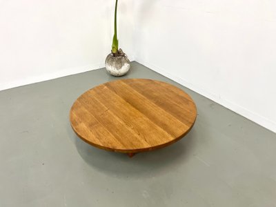 Table basse circulaire en chêne massif