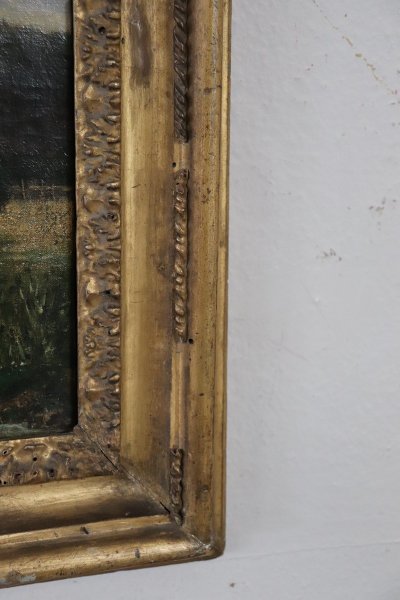 Italienischer Künstler, Landschaft, Ölgemälde auf Leinwand, Mitte 19. Jh.
