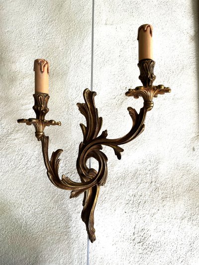 Applique style Louis XV bronze massif