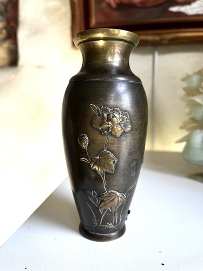 Vase bronze Japonais  XIXème siècle
