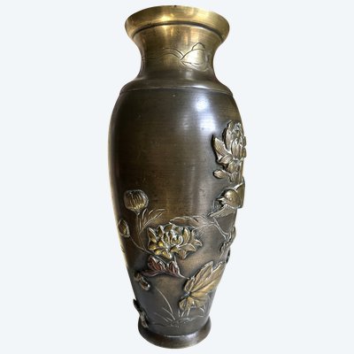 Vase bronze Japonais  XIXème siècle