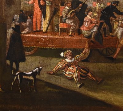 Carnevale a Roma in Piazza Colonna, Michelangelo Cerquozzi (Roma 1602 – 1660) bottega