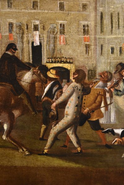 Carnevale a Roma in Piazza Colonna, Michelangelo Cerquozzi (Roma 1602 – 1660) bottega