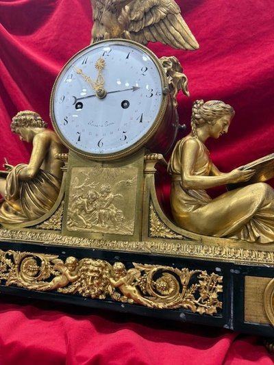 Dites Aux Marechaux Gilt Bronze Clock 18th C