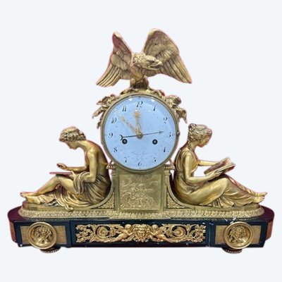 Dites Aux Marechaux Gilt Bronze Clock 18th C