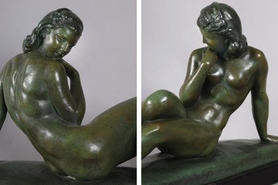Bronze début XX ème, Ugo CIPRIANI 1887/1960, nue féminin