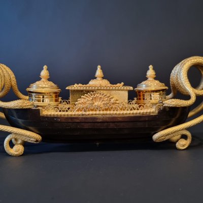 Rare late 18th century inkwell, Empire-Consulate period.