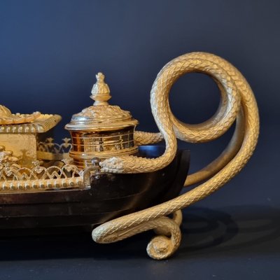 Rare late 18th century inkwell, Empire-Consulate period.