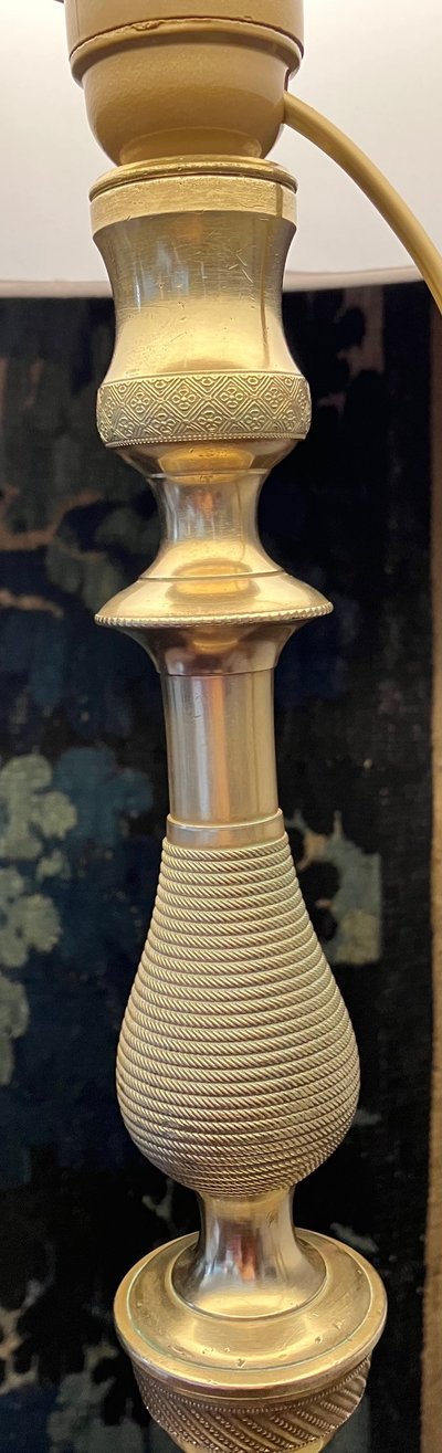 Large Restauration-period gilt bronze lamp circa 1820/1830