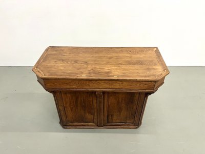 Petit comptoir de commerce ancien en chêne