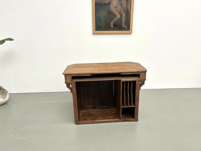 Petit comptoir de commerce ancien en chêne