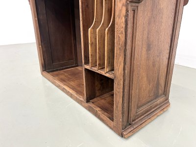 Petit comptoir de commerce ancien en chêne