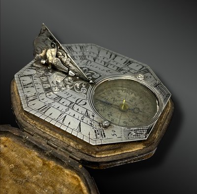 DIALETTO SOLARE EQUINOZIALE PORTATIVO - Jean-Baptiste DELURE (attivo a Parigi dal 1695 al 1736)