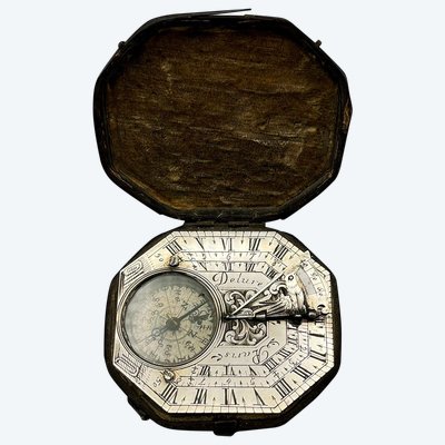 DIALETTO SOLARE EQUINOZIALE PORTATIVO - Jean-Baptiste DELURE (attivo a Parigi dal 1695 al 1736)