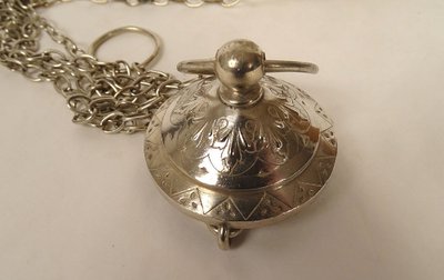 Encensoir Néogothique Argent Massif Minerve Chaînes Métal église XIXème