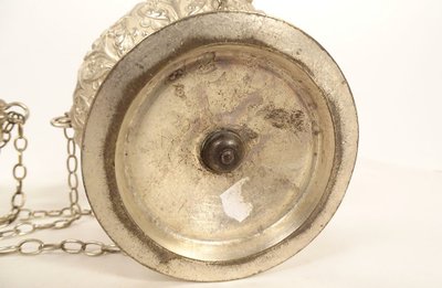 Encensoir Néogothique Argent Massif Minerve Chaînes Métal église XIXème
