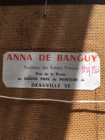 Anna de Banguy Porträt junges Mädchen Öl auf Isorel