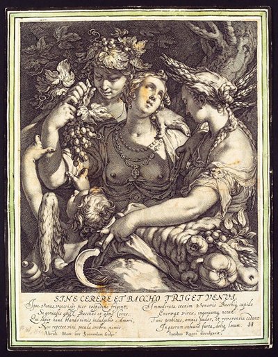 Vénus, Bacchus Et Cérès, Giovanni Battista Paggi (Gênes 1554 - 1627)