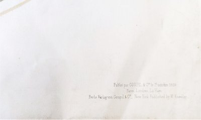  Antico acquerello litografico Ritratto di donna XIX secolo