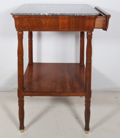 Table désserte en noyer  époque restauration