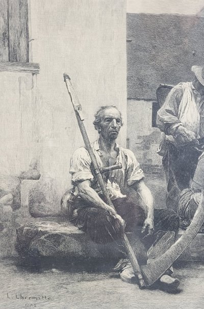 Gravure "La Paie des moissonneurs" Léon LHERMITTE (1844-1925) 