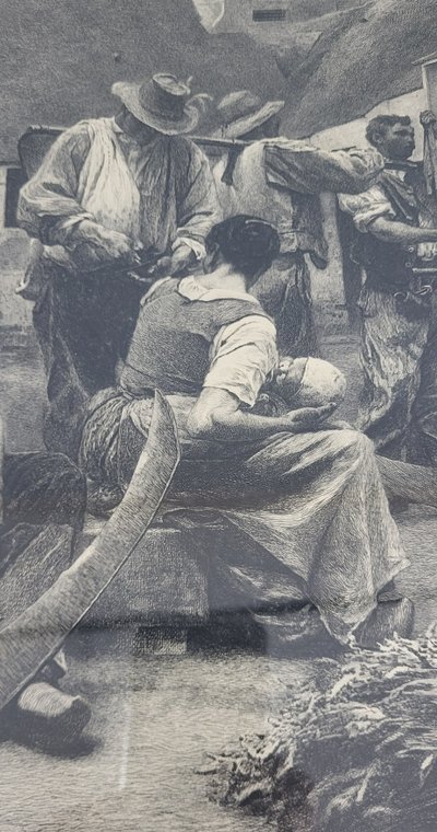 Gravure "La Paie des moissonneurs" Léon LHERMITTE (1844-1925) 