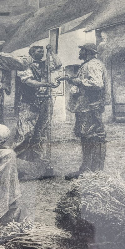Gravure "La Paie des moissonneurs" Léon LHERMITTE (1844-1925) 
