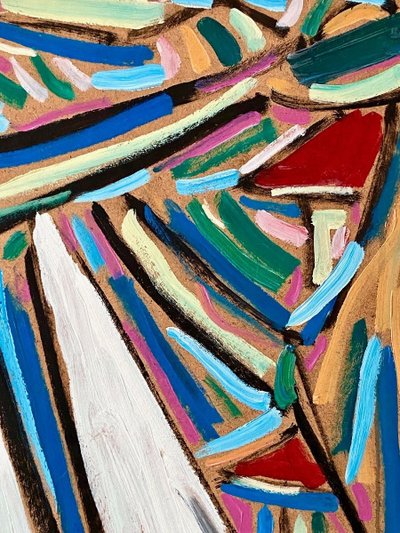 Philippe Visson (1942-2008), Gemälde Marine "passage De Voiliers".