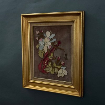 Olio su tavola Jane Larroque Premier Bal natura morta