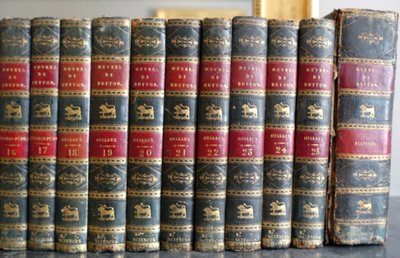 L'Histoire Naturelle de Buffon, 26 volumes et planches colorisées - belle reliure cuir - 1829