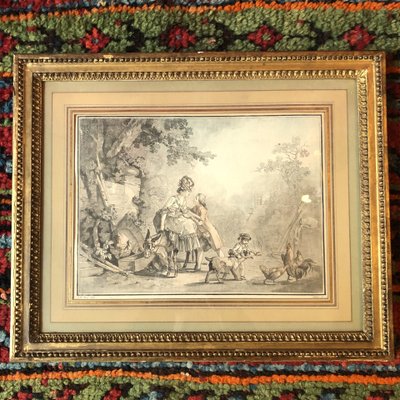 D'après Huet, scènes galantes pastorales
