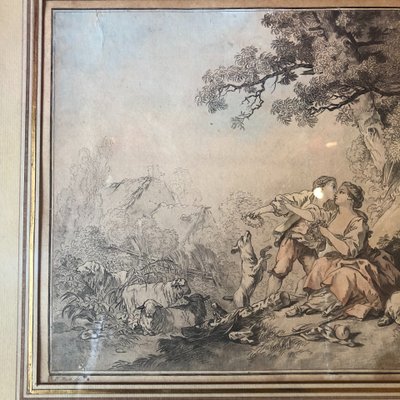D'après Huet, scènes galantes pastorales