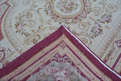 Grande tappeto Aubusson in stile Luigi XVI Napoleone III - 308 cm x 239 cm