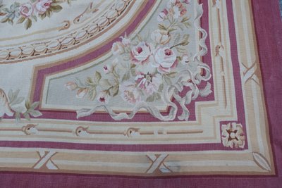 Grande tappeto Aubusson in stile Luigi XVI Napoleone III - 308 cm x 239 cm