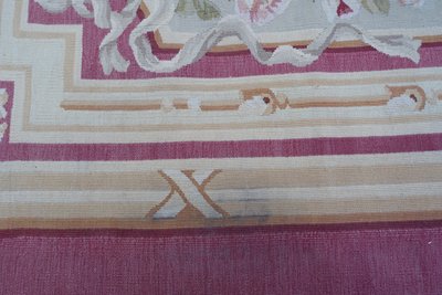 Grande tappeto Aubusson in stile Luigi XVI Napoleone III - 308 cm x 239 cm