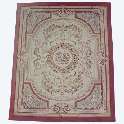 Grande tappeto Aubusson in stile Luigi XVI Napoleone III - 308 cm x 239 cm