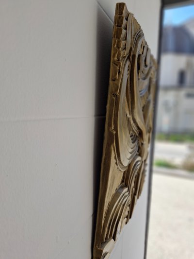 Tänzerin Replik des Frontispizes, folies bergères Gips Farbe Goldbronze