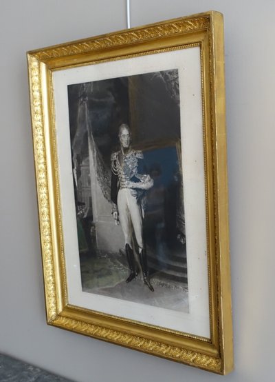 Large royalist engraving: Charles X King of France in 1825 after Lawrence - 86.5cm x 68.5cm