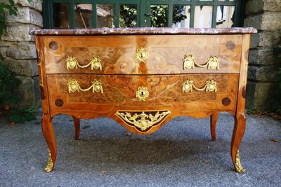 Cassettiera in intarsio di uccelli, Grenoble