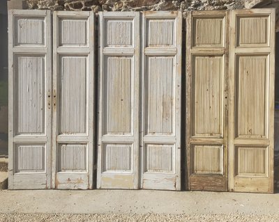 ## VENDU ITALIE TOSCANE ## 3 Paires Ou 6 Portes De Communication Ou Placards Anciens